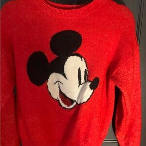Disney Red Sweater with Mickey Mouse Design